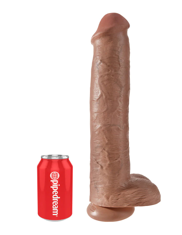 King Cock - 15 Inch With Balls - Caramel