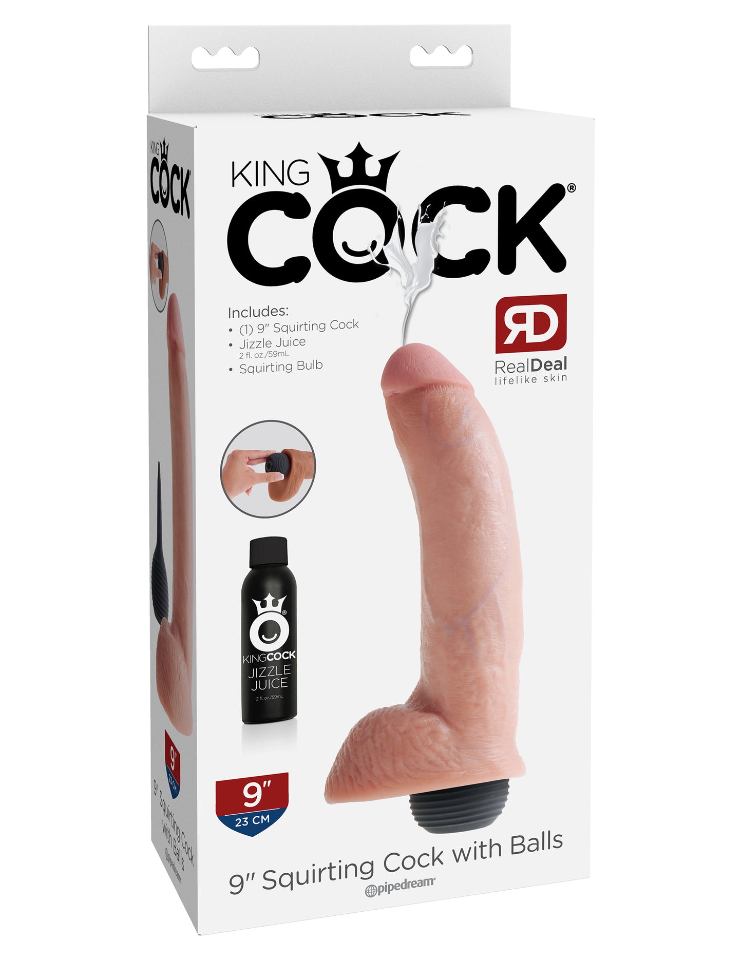 King Cock - 9 inch Squirting - Light