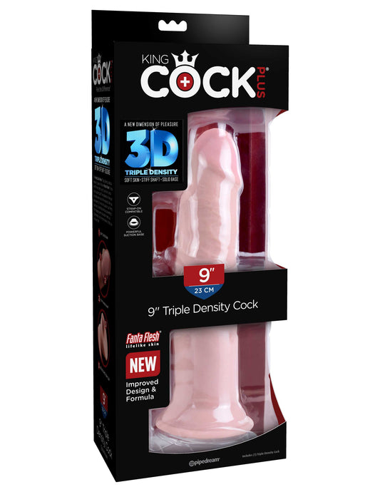 King Cock Plus - 3D Triple Density 9 inch - Light