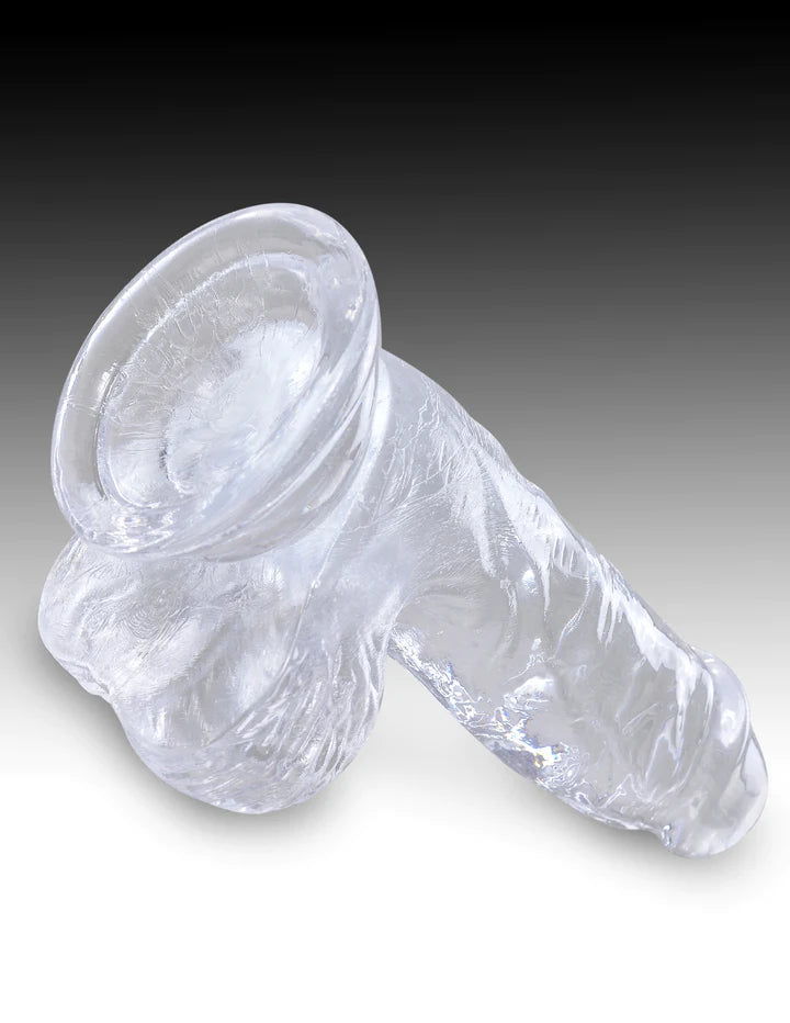 King Cock - 5 Inch With Balls - Clear