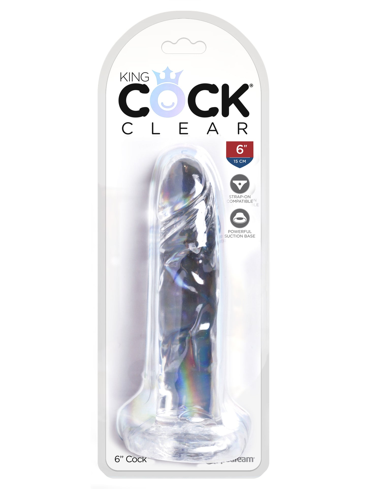 King Cock - 6 inch - Clear