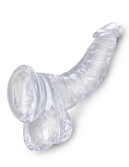 King Cock - 7.5 inch with balls - Clear