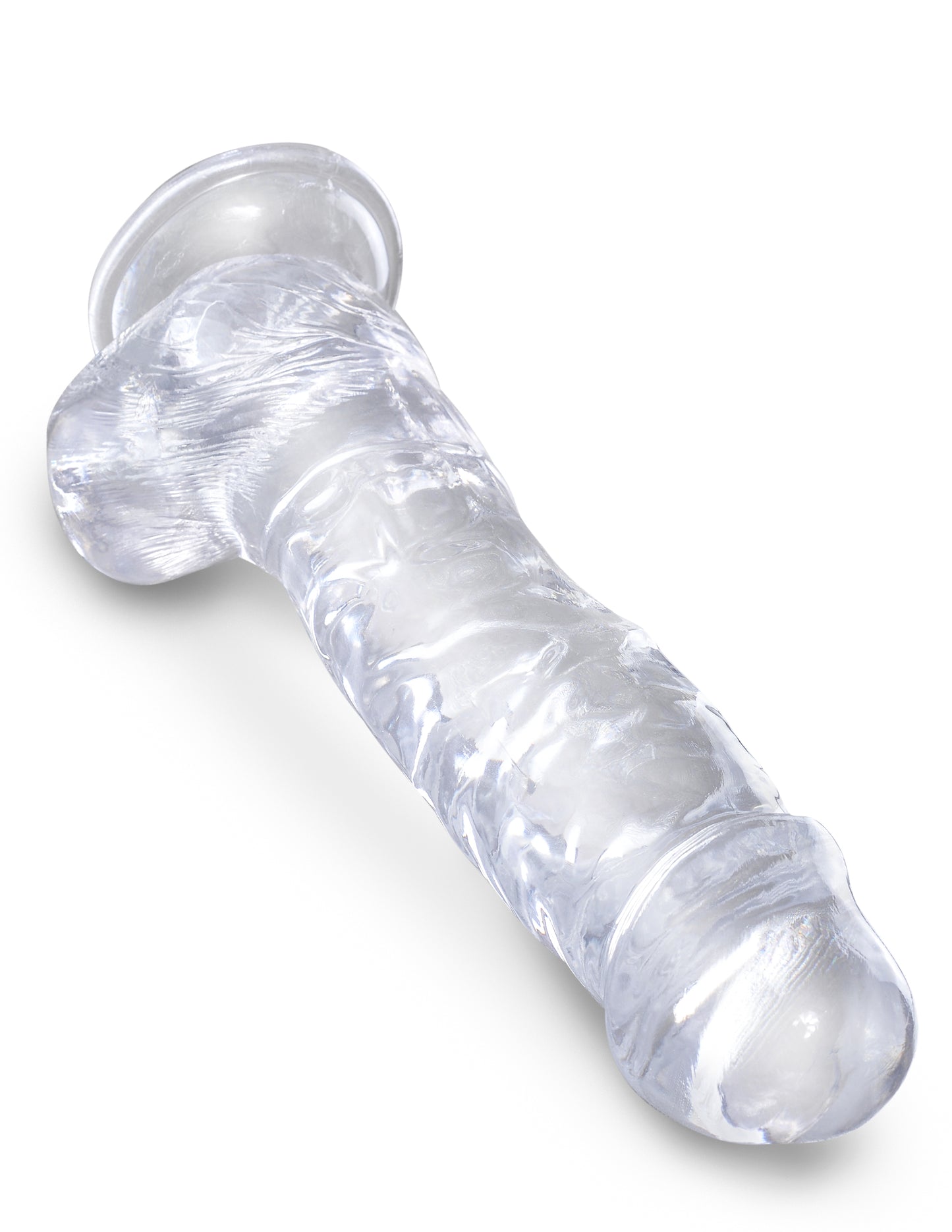 King Cock - 8 inch with balls - Clear