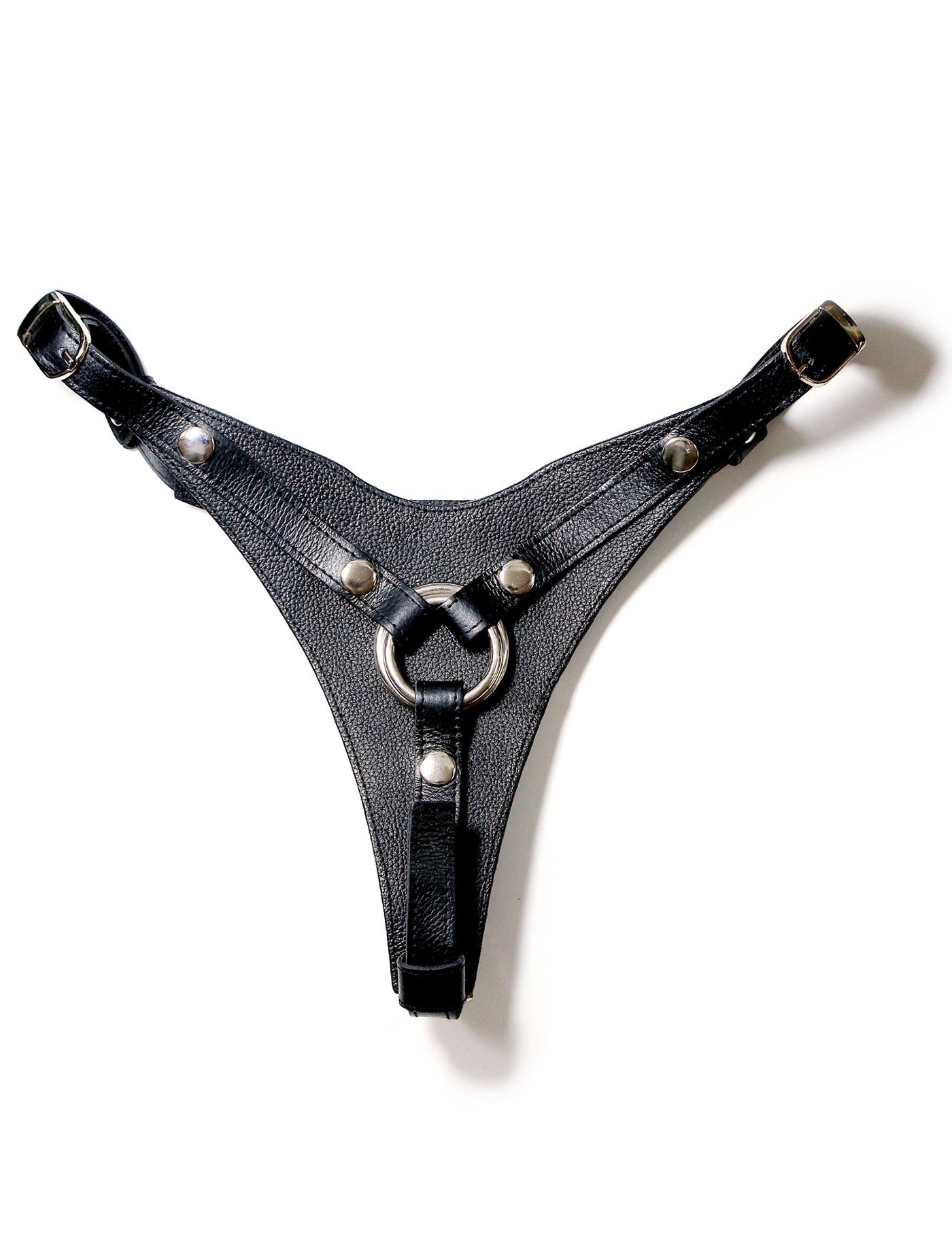 Rouge - Leather Dildo Harness - Black