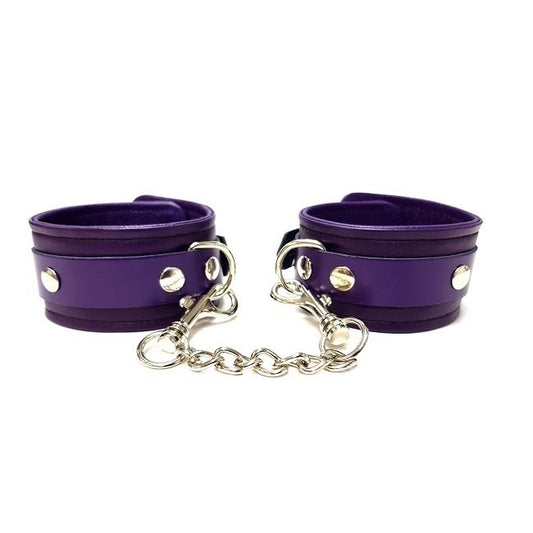 Rouge - Leather Ankle Cuffs - Purple