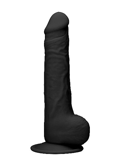 Real Rock Ultra - Silicone Dildo With Balls - 24 cm - Black