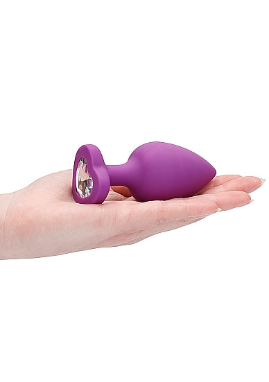 OUCH - Diamond Heart Butt Plug XL Purple