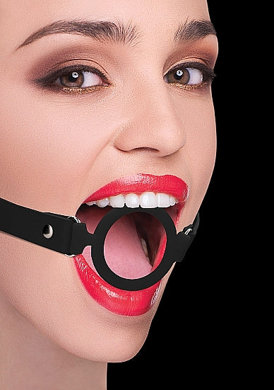 OUCH - Silicone Ring Gag - Black