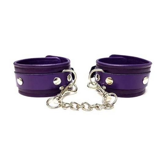 Rouge - Leather Wrist Cuffs - Purple